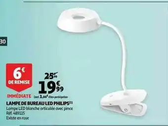 Auchan Lampe de bureau led philips offre