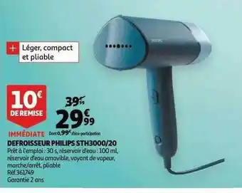 Auchan Défroisseur philips sth3000-20 offre
