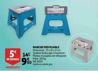 Auchan Marche pied pliable offre