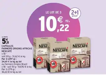 Intermarché NESCAFÉ capsules farmers origins africas offre