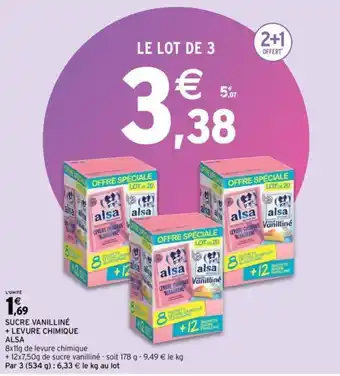 ALSA sucre vanilliné + levure chimique