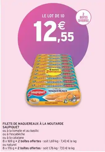 Intermarché SAUPIQUET filets de maquereaux à la moutarde offre