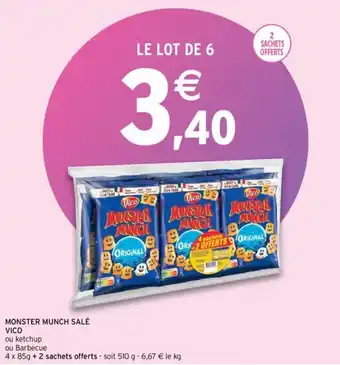 Intermarché VICO monster munch salé offre