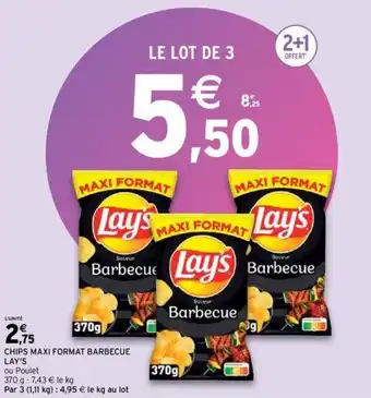 Intermarché LAY'S chips maxi format barbecue offre