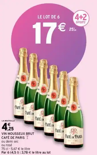 Intermarché CAFÉ DE PARIS vin mousseux brut offre
