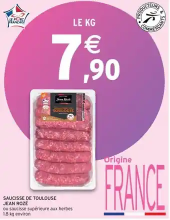 Saucisse de toulouse jean rozé