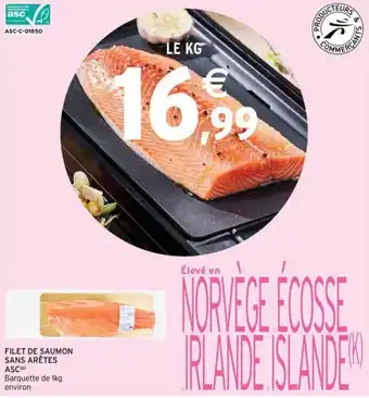 Intermarché Filet de saumon sans arêtes asc offre