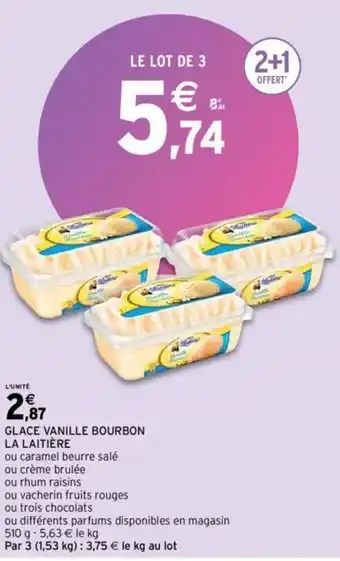 Intermarché LA LAITIÈRE glace vanille bourbon offre