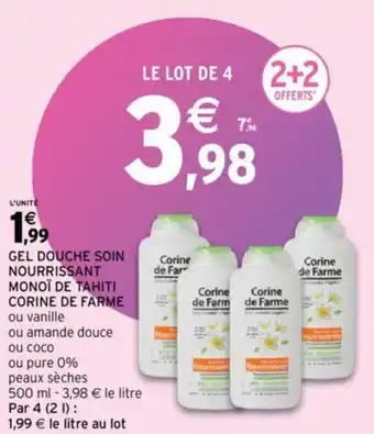 Intermarché CORINE DE FARME gel douche soin nourrissant monoï de tahiti offre