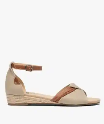 Gémo Sandales femme à petit talon compensé dessus toile vue1 - gemo (casual) - gemo offre