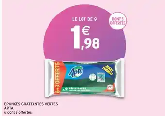 Intermarché APTA eponges grattantes vertes offre