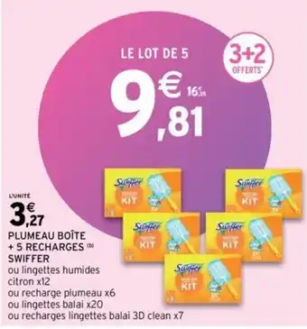 Intermarché SWIFFER plumeau boîte + 5 recharges offre