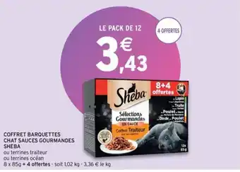 Intermarché SHEBA coffret barquettes chat sauces gourmandes offre