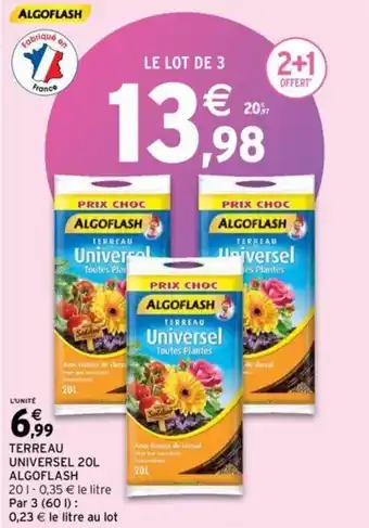 Intermarché ALGOFLASH terreau universel 20L offre