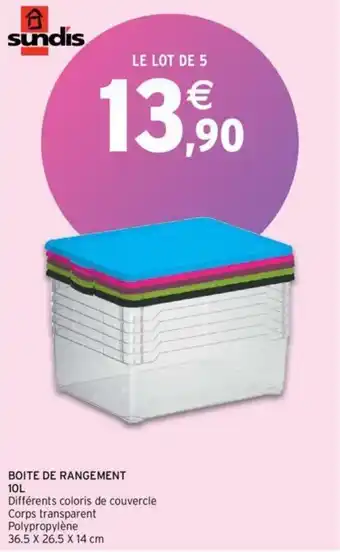 Intermarché Boite de rangement 10L offre