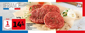 Auchan Viande bovine : 4 hachés offre