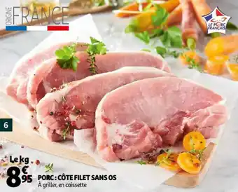 Auchan Porc : côte filet sans os offre