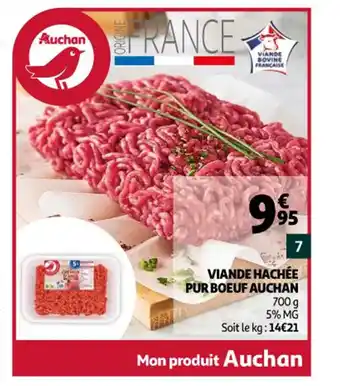Auchan Viande hachée pur bœuf auchan offre