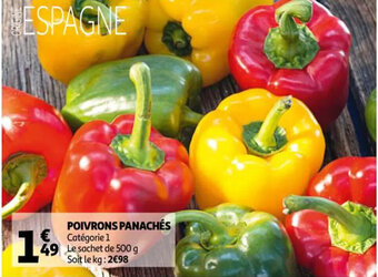 Auchan Poivrons panachés offre