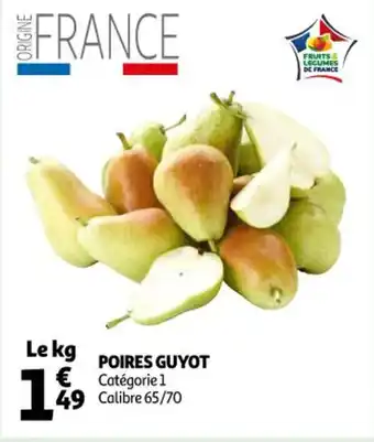 Auchan Poires guyot offre