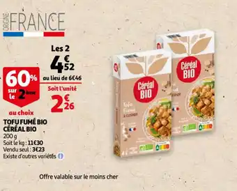 Auchan CÉRÉAL BIO tofu fumé bio offre