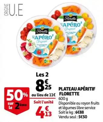 Auchan FLORETTE plaeau apéritif offre