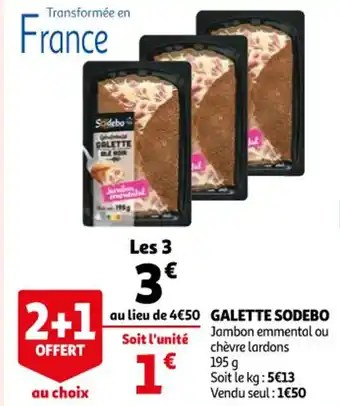 Auchan Galette sodebo offre