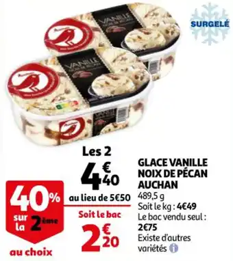 Auchan Glace vanille niox de pécan auchan offre