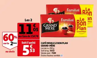 Auchan GRAND-MERE café moulu le bon plan offre