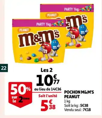 Auchan M&M'S pochon m&m's peanut offre