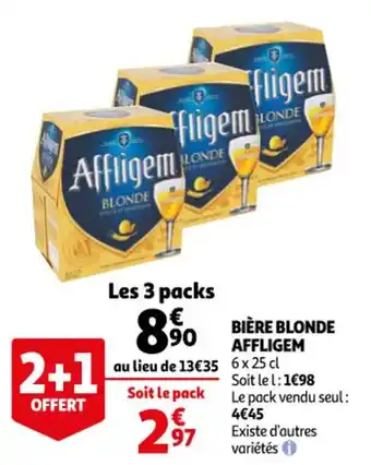 Auchan AFFLIGEM bière blonde offre