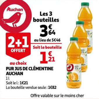 Auchan Pur jus de clémentine auchan offre