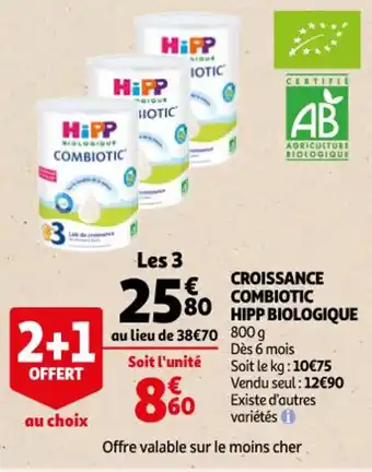 Croissance combiotic hipp biologique