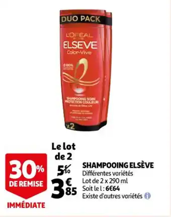 Auchan Shampooing elsève offre