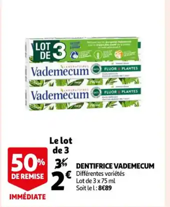 Auchan VADEMECUM dentifrice offre