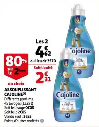 Auchan CAJOLINE assouplissant offre