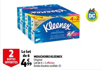 Auchan KLEENEX mouchoirs offre