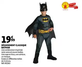 Auchan Déguisement classique batman offre
