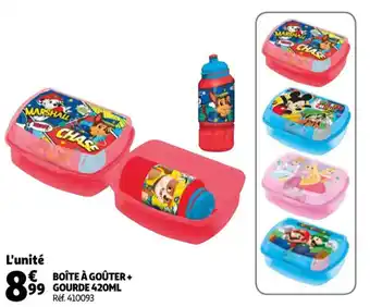 Auchan Boîte à goûter + gourde 420ml offre