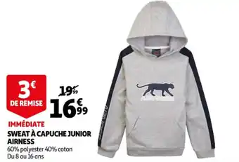Auchan Sweat à capuche junior airness offre