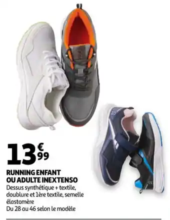 Auchan Running enfant ou adulte inextenso offre