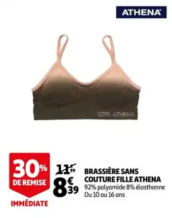 Auchan Brassière sans couture fille athena offre