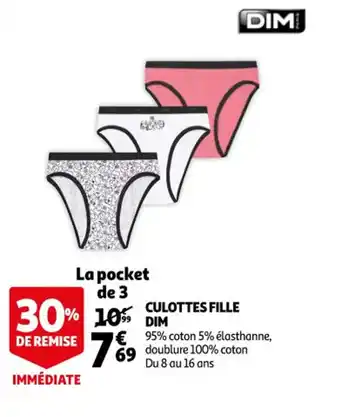 Culottes fille dim