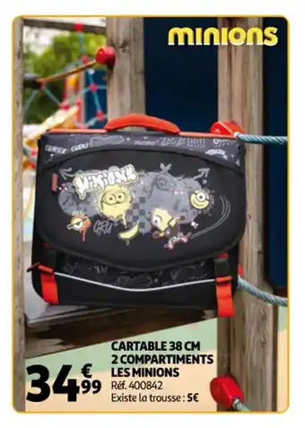 Cartable 38 cm 2 compartiments les minions