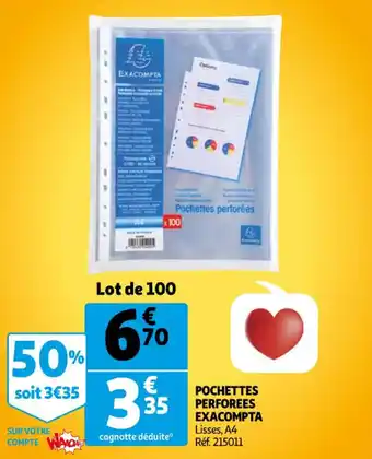 Pochettes perforees exacompta