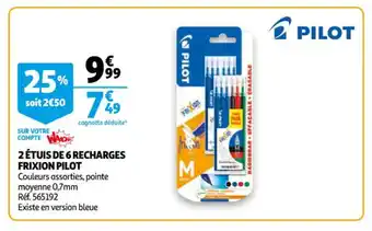PILOT 2 étuis de 6 recharges frixion