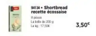 Thiriet Shortbread recette écossaise offre