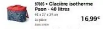 Thiriet Glacière isotherme paon - 40 litres offre