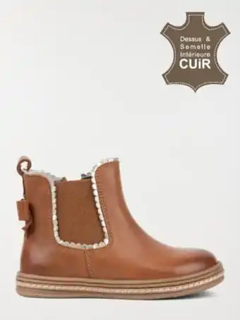 DistriCenter Bottines noeud fille tan (24-30) offre