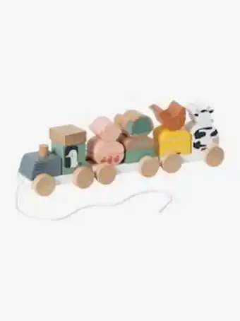 Vertbaudet Train multi-activités à tirer en bois fsc® - multicolore -... offre